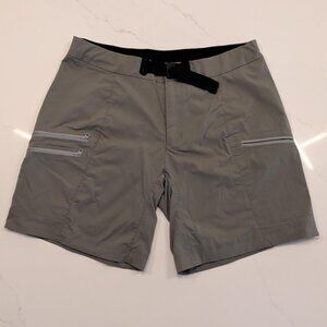 Arc'teryx Sz 10 Cargo Shorts Women's Gray Lightweight Nylon Hiking Outdoor FLAW